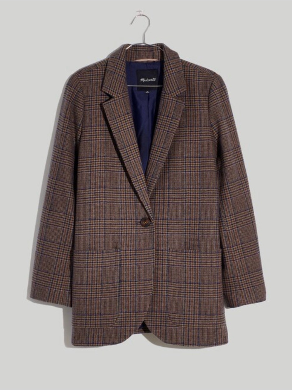 Madewell 	larsen blazer in hawsell plaid